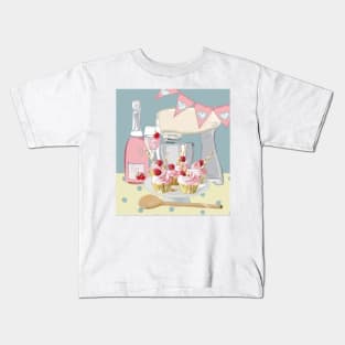 Pink Prosecco cupcakes Kids T-Shirt